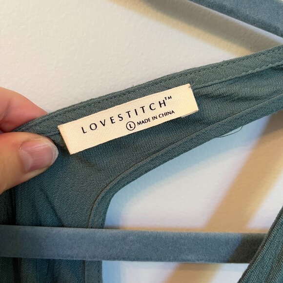 Lovestitch Teal Button Front Accent Maternity Maxi Dress - Picture 5 of 6